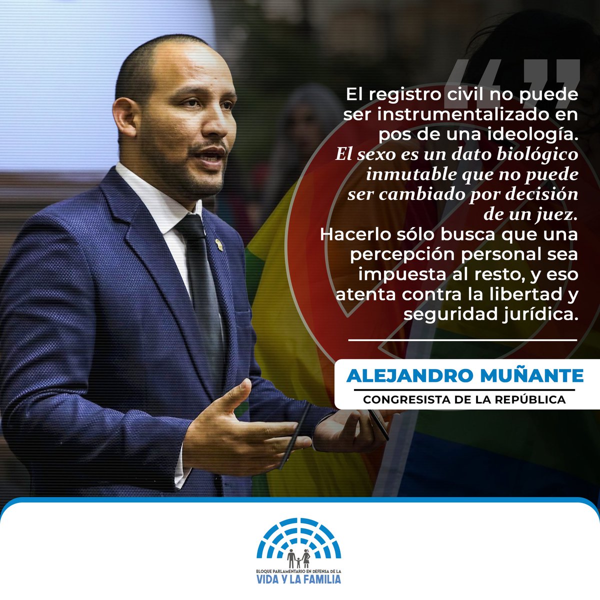 BloqueVidayFam's tweet photo. #NoALaIdeologíaDeGénero 🚫🇵🇪 |  "𝐄𝐥 𝐫𝐞𝐠𝐢𝐬𝐭𝐫𝐨 𝐜𝐢𝐯𝐢𝐥 𝐧𝐨 𝐩𝐮𝐞𝐝𝐞 𝐬𝐞𝐫 𝐢𝐧𝐬𝐭𝐫𝐮𝐦𝐞𝐧𝐭𝐨 𝐚 𝐟𝐚𝐯𝐨𝐫 𝐝𝐞 𝐮𝐧𝐚 𝐢𝐝𝐞𝐨𝐥𝐨𝐠𝐢́𝐚" 👏👏👏
✅ Congresista @AlejoMunante https://t.co/qeJW2qoUeZ