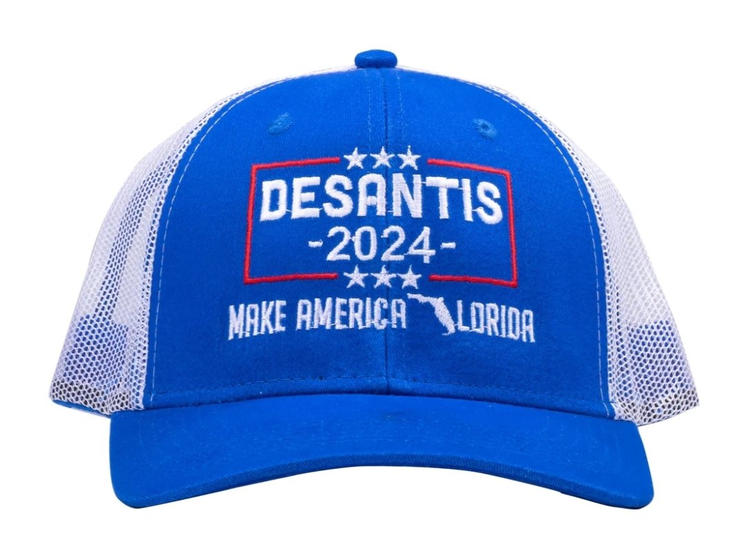PaulRudnickNY's tweet photo. DeSantis is using Make America Florida as his campaign slogan. Runners-up:
"I Hate Books, Minorities and Women, Just Like You"
"An Angry, Tiny Guy For A Great Big Country"
"It's Not A Personality Contest"
"Make America Russia"
"DeSantis: The Other White Man" https://t.co/RUcvx1ZEms