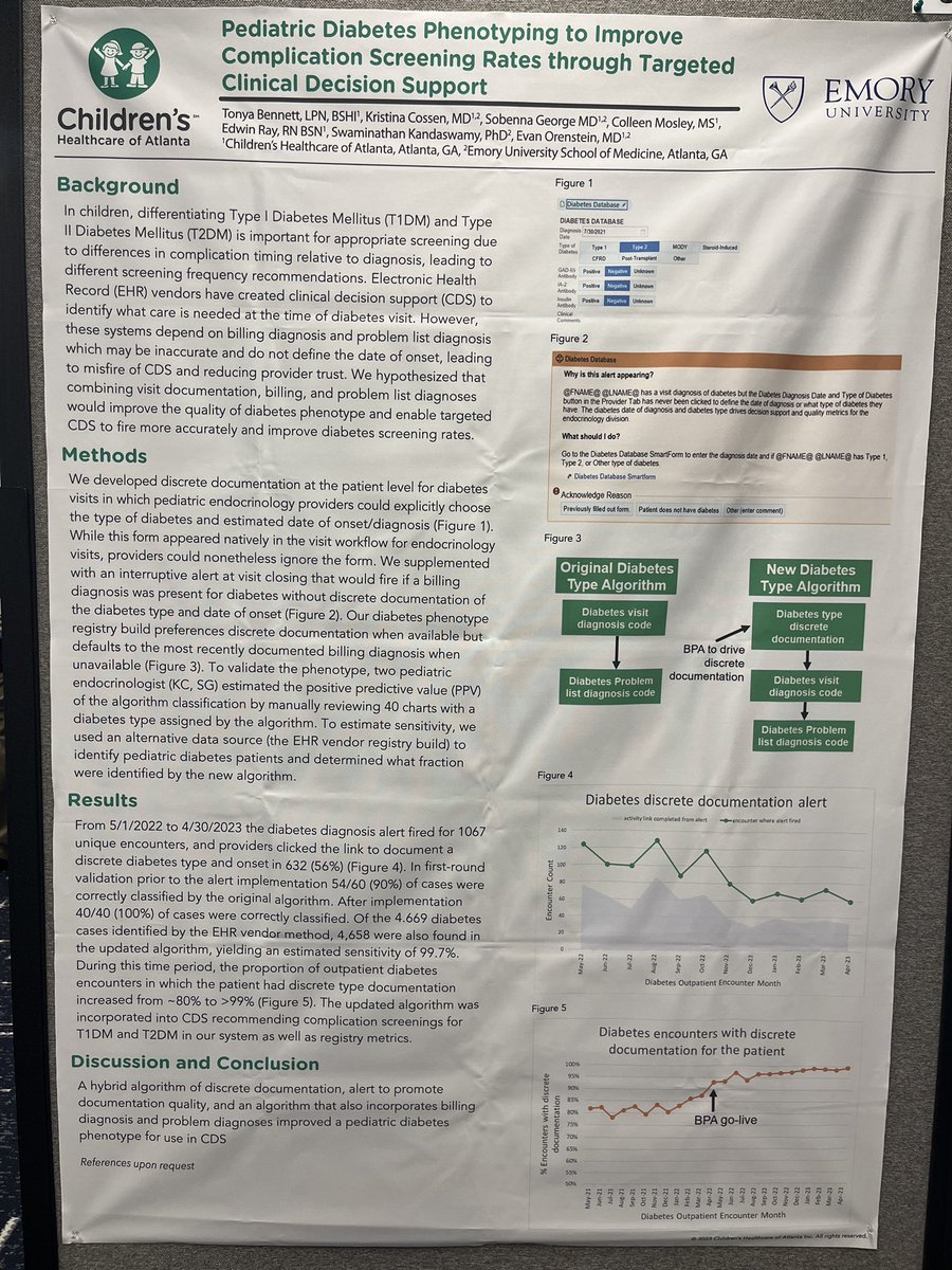 wayneliangmd.bsky.social (@wayneliangmd) on Twitter photo #CIC23 <a href="/AMIAinformatics/">AMIA</a>
Colleen Mosley & Tonya Bennett <a href="/childrensatl/">Children's</a> feat. #BigHeadSwami <a href="/SwamiKandaswamy/">Swaminathan Kandaswamy</a> <a href="/EmoryPediatrics/">Emory Dept of PEDS</a> presenting on #Peds #Diabetes #EHR #Phenotyping to improve screening through #CDS
<a href="/evan_orenstein/">Evan Orenstein</a> #CIC23 <a href="/AMIAinformatics/">AMIA</a>
Colleen Mosley & Tonya Bennett <a href="/childrensatl/">Children's</a> feat. #BigHeadSwami <a href="/SwamiKandaswamy/">Swaminathan Kandaswamy</a> <a href="/EmoryPediatrics/">Emory Dept of PEDS</a> presenting on #Peds #Diabetes #EHR #Phenotyping to improve screening through #CDS
<a href="/evan_orenstein/">Evan Orenstein</a>