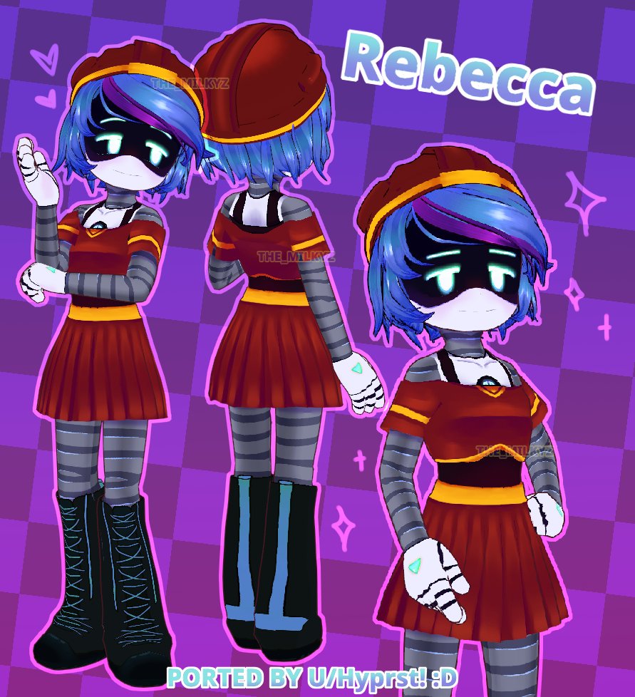 The_Milkyz2's tweet photo. Omge Rebecca is in VRChat now!!!!

You can be Rebecca and lose half of your body how cool is that???
#murderdrones #murderdronesfanart #VRoidStudio #VRoidファッション #artistontwitter #murderdronesrebecca #rebeccamurderdrones #rebecca #VRChat https://t.co/m0Zdy85S18
