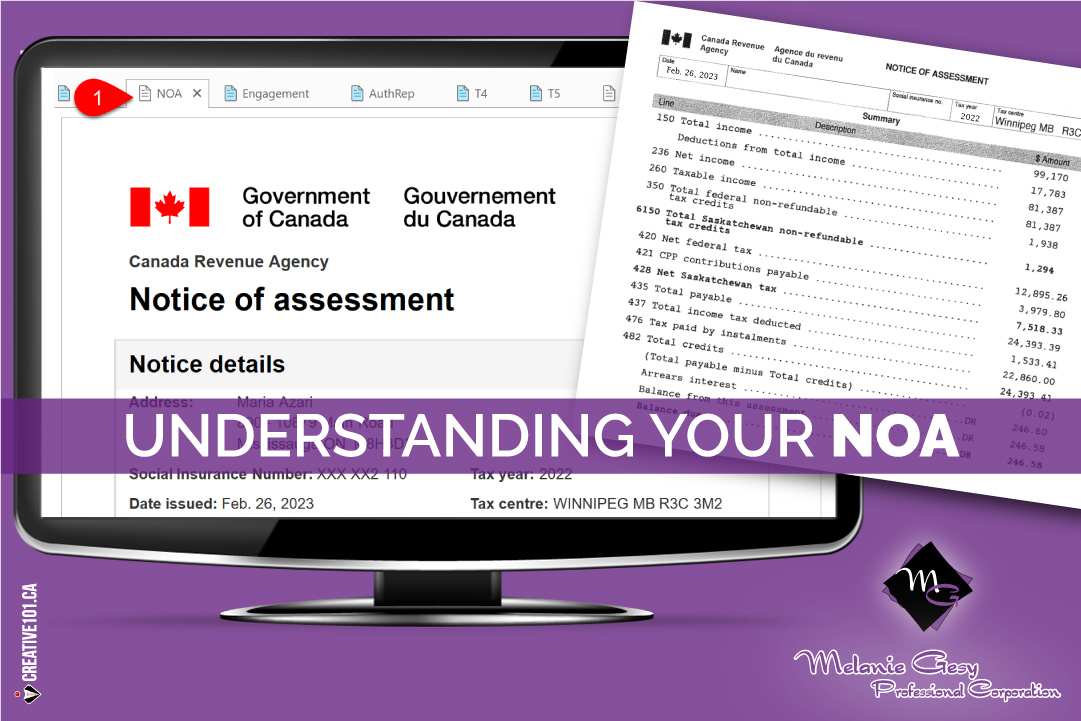 MelGesyPC's tweet photo. Have you received your Notice of Assessment from the CRA? Read my blog to learn more about it. https://t.co/yCEIQ3LTMq

#LeducBusiness #LeducAccounting #LeducAccountant #LeducBookkeeping #EdmontonAccountant #LeducTaxes https://t.co/QtIvJIABEK