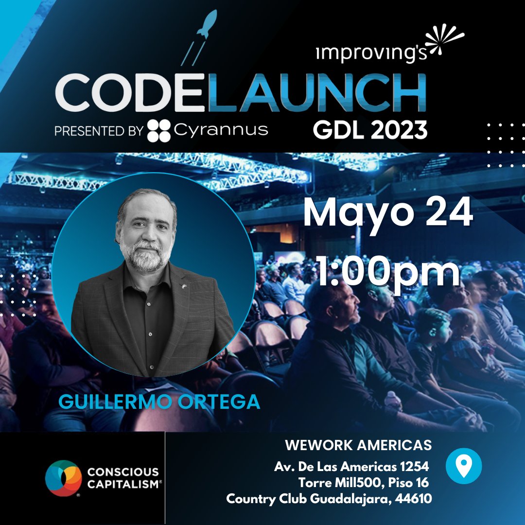 ¿Ya sabes sobre <a href="/CodeLaunch/">CodeLaunch</a>?
Nuestro Presidente de Operaciones en México Guillermo Ortega, nos explicará a fondo porqué toda start-up necesita estar involucrada.
Aparta tu lugar: hubs.ly/Q01QYFNf0 

#ImprovingNearshore #CodeLaunch #Startup #Liderazgo #Coworking