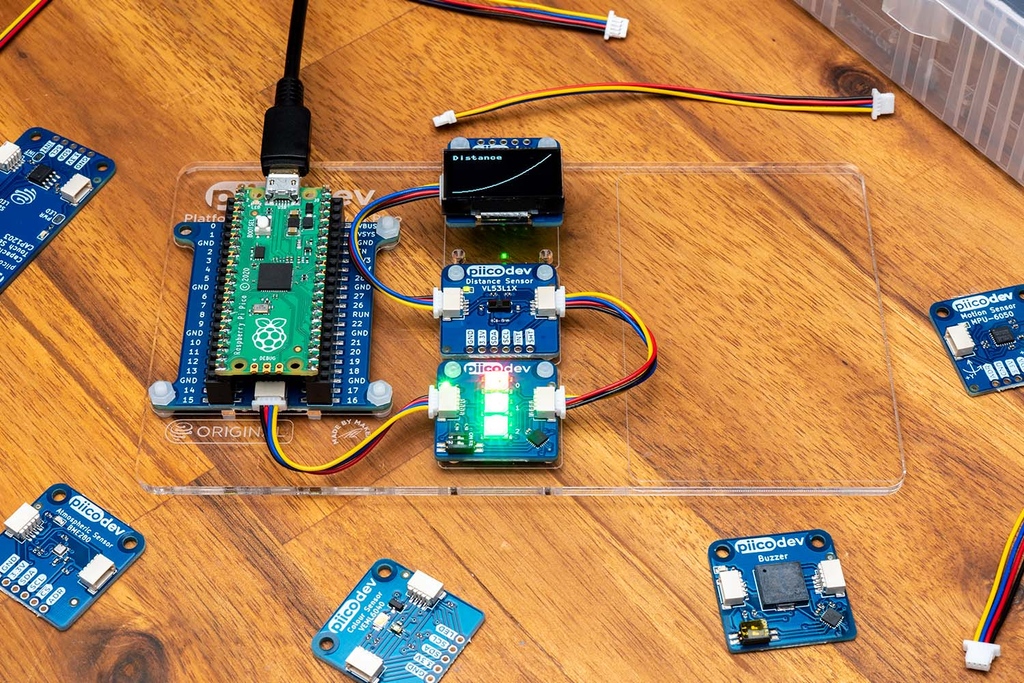 CoreElecAU's tweet photo. We talk a lot about our #PiicoDev modules, with all the sensors and adapters. So if you're unsure of how to get started, check out the PiicoDev Starter Kits, a trove of goodies that will have you coding your favourite #MicroPython devices in no time. https://t.co/RDbgk1cxxh https://t.co/5TT9rEirSG
