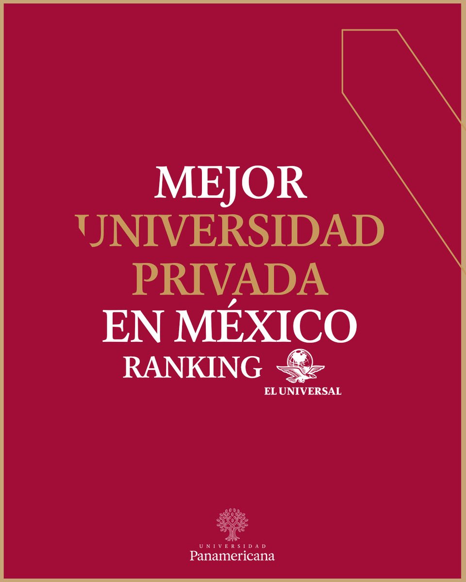 La Universidad Panamericana fue nombrada la mejor universidad privada de México por el ranking 2023 de <a href="/El_Universal_Mx/">El Universal</a>. Este es un gran reconocimiento para profesores, alumnos, empleadores, y a la calidad educativa de nuestra casa de estudios.

Conoce más en: