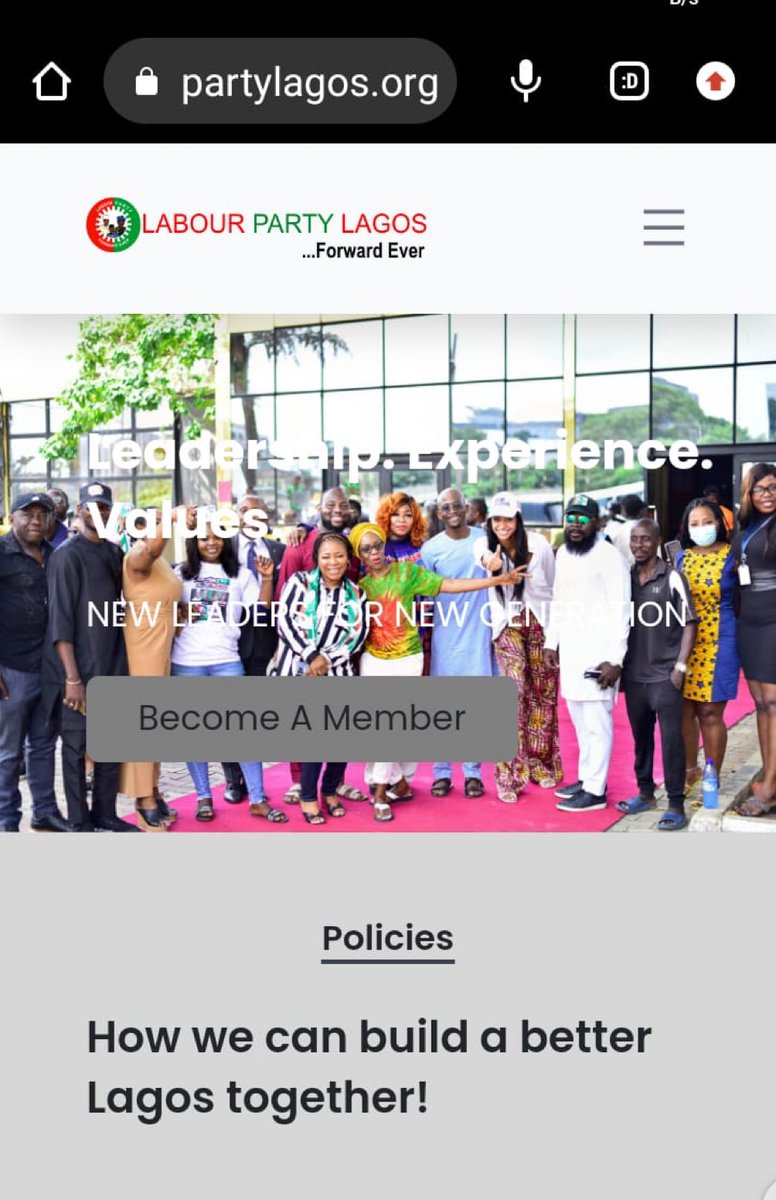 Labour Party Lagos State launches its online digital membership registration website. Labourpartylagos.org