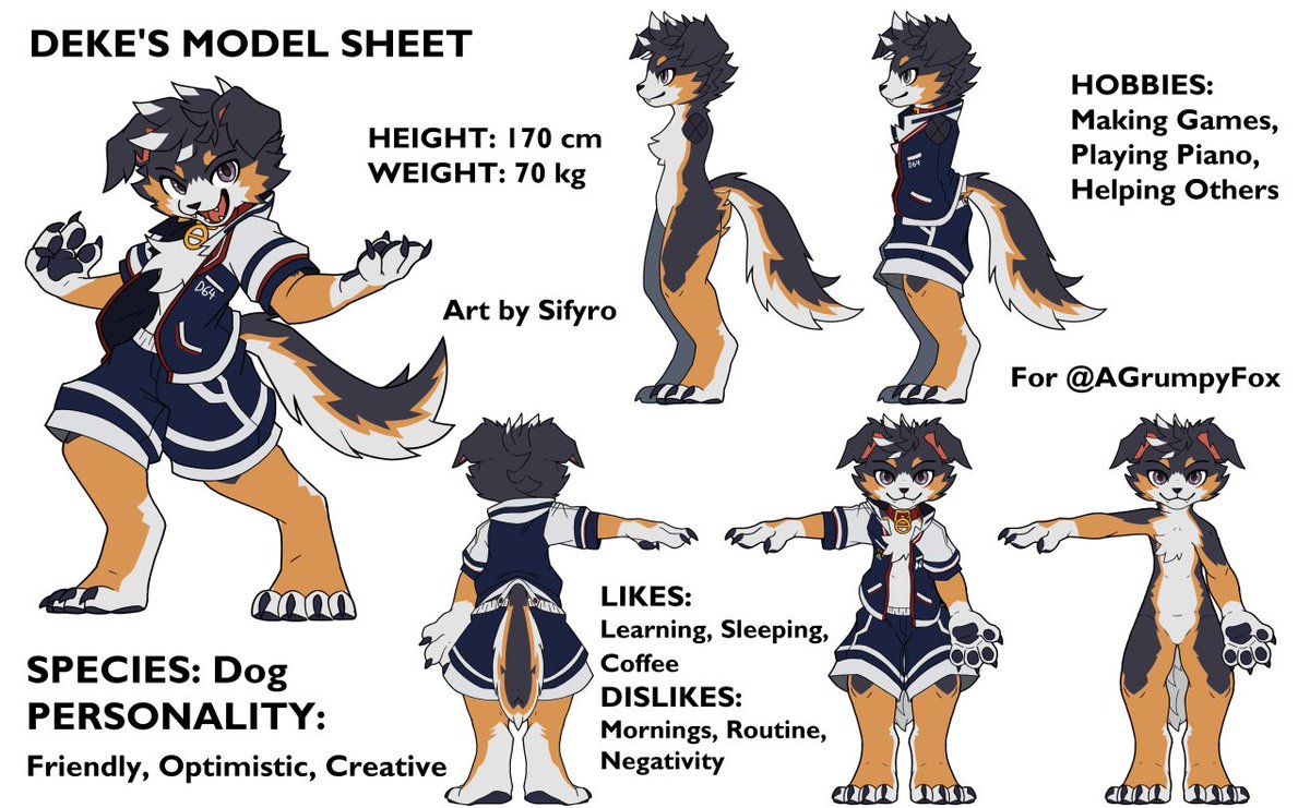 sifyro's tweet photo. Model Sheet for @AGrumpyFox https://t.co/tZ0ZHTXbsG