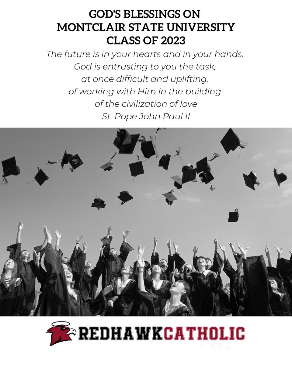 REDHAWKCATHOLIC's tweet photo. Congratulations to all the #montclairstategrad https://t.co/7nNk7a3f7J