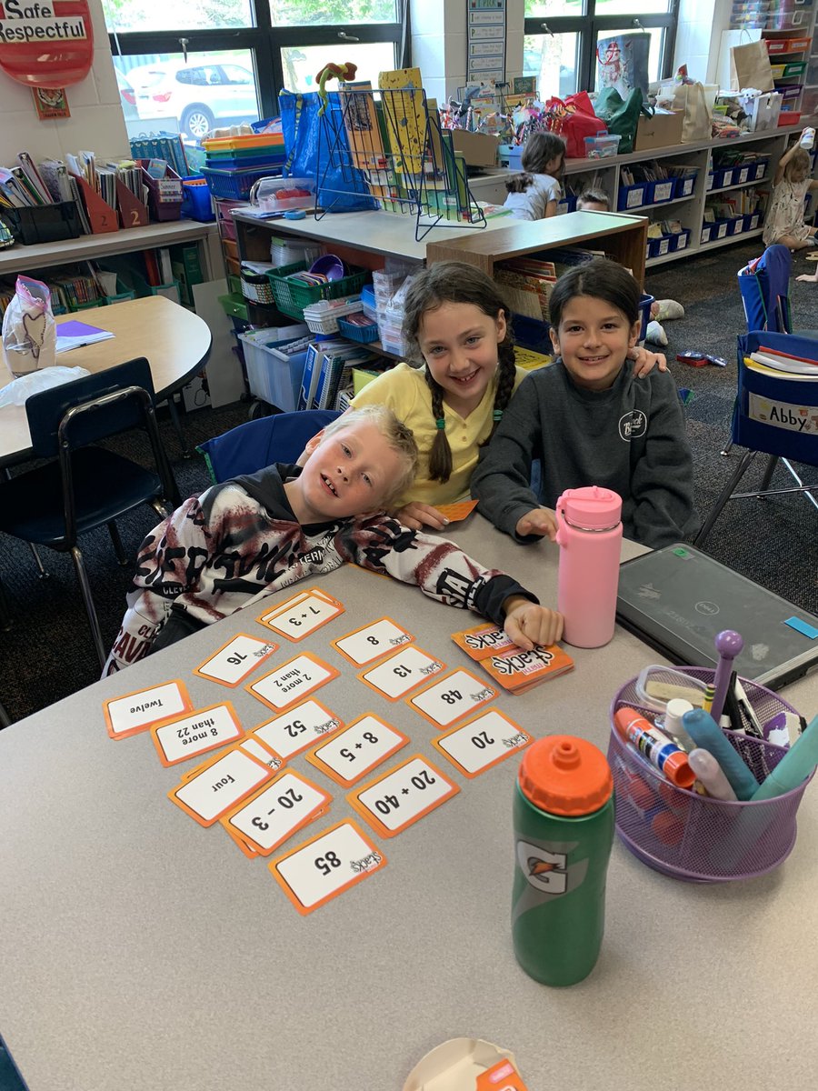 mrslangersclass's tweet image. We’ve been having a great time working on math skills as we play board and card games! 🎲 #thisischagrin #funwithmath
