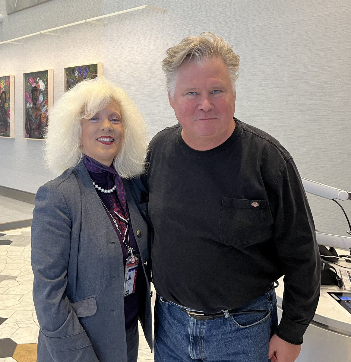 tuckerbalch's tweet photo. Passenger Tucker Balch with iconic LGA @Delta Sky Club agent Ann. https://t.co/dDncBAkUtE