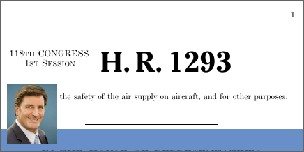 UAPilotAdvocacy's tweet photo. thank you to Delegate @EleanorNorton DC-At-Large for cosponsoring H.R.1293- Cabin Air Safety Act of 2023. “Protecting fliers from harmful fumes that leak into the cabin is essential to safeguarding their health.” https://t.co/vW4xTOHdOd