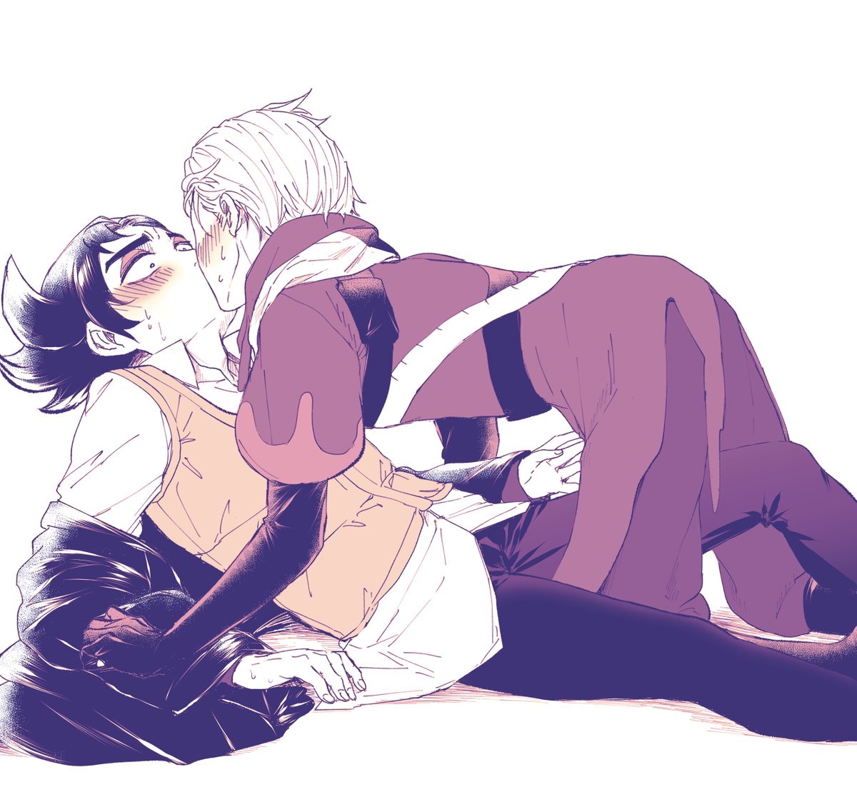余裕で過ぎたけどキスの日絵です。
※シュ総受け(一人襲ってるけど)なのでCPまぜこぜ