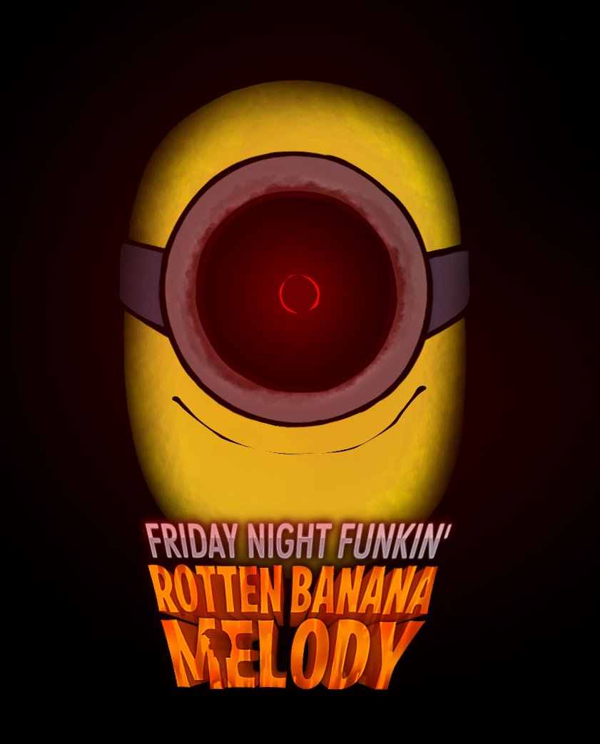 fnf_rottenbanan's tweet photo. Mod's first promocional art/poster!!! 
-Poster made by @doble_g321
-Mod logo by @ThiccYosh
-based on Despicable Forces error screen
#fnf #fnfmods #despicableme #minions https://t.co/8pwCyNTG3i