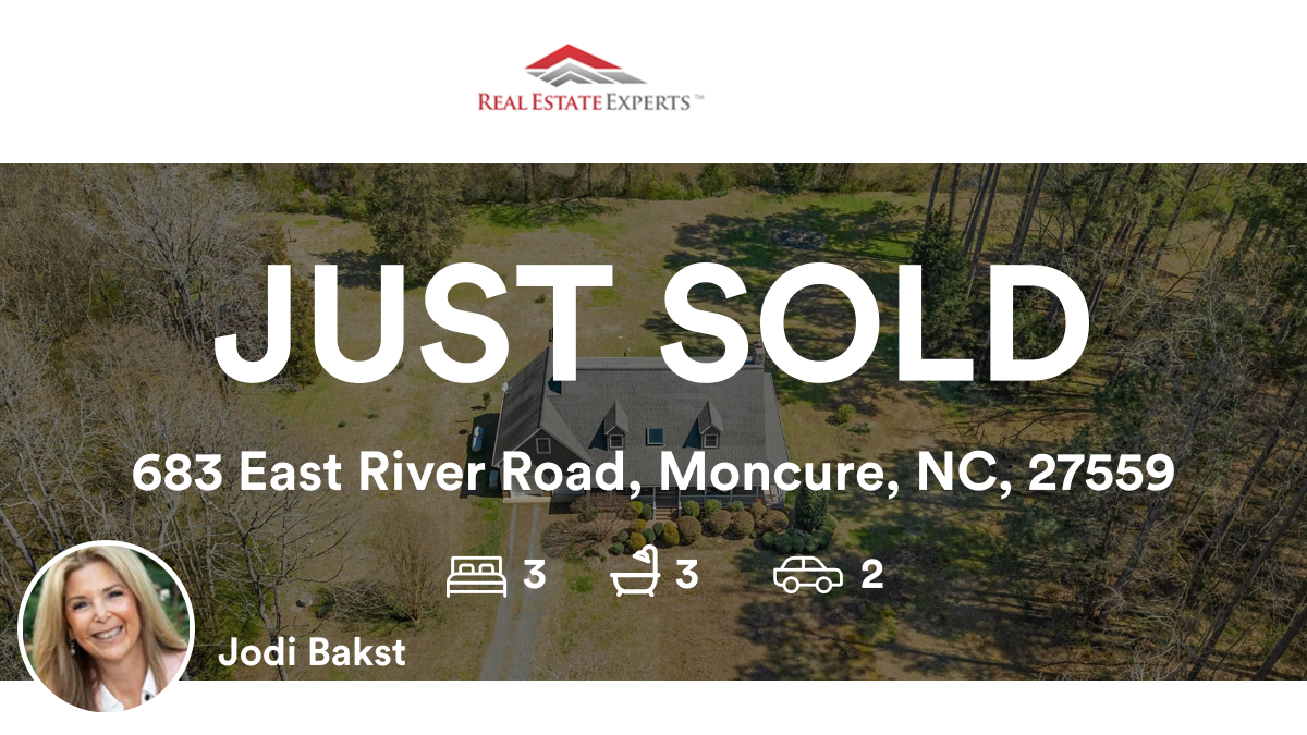 Jbakst's tweet photo. 🛌 3 🛀 3 🚘 2
📍 683 East River Road, Moncure, NC, 27559

Our agent’s latest sale on RateMyAgent
 187331
https://t.co/wVApK4XUz6

...
#ratemyagent #realestate https://t.co/befYaTILjB