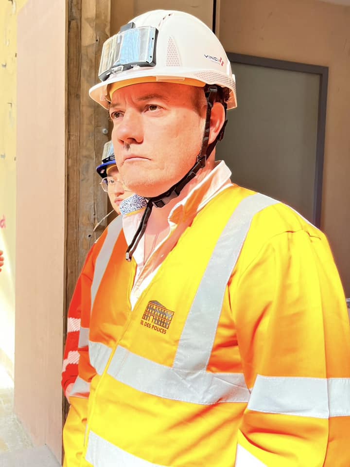 UN1TE_06's tweet photo. [Visite de chantier Hôtel des Polices] #SaintRoch
#USGP06, sur le chantier,  apporte sa pierre à l’édifice dans le but d’optimiser les futures conditions de travail de nos collègues.
Après cet après-midi d’échanges et de dialogues sur le terrain, #USGP06 constate que : 1/2 https://t.co/Jl5Jv8N9DO