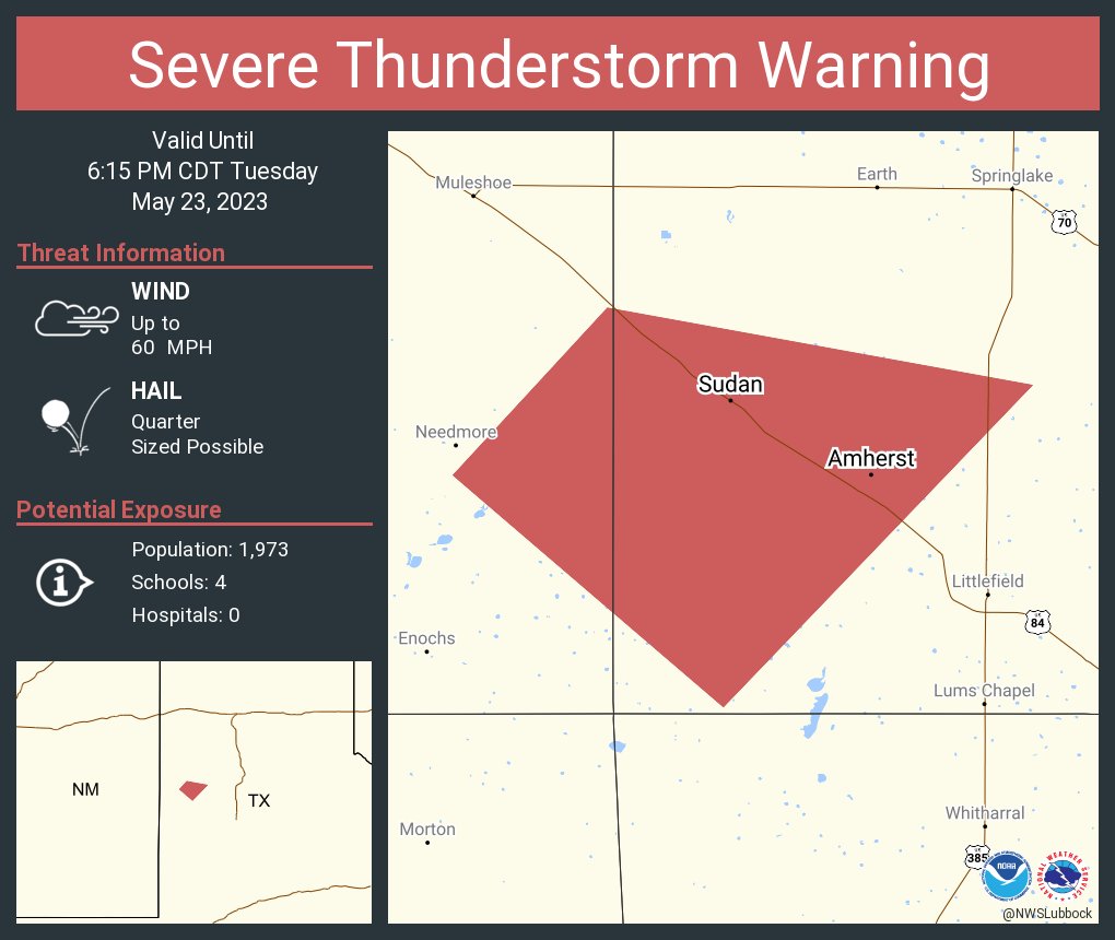 NWS Severe Tstorm on Twitter "Severe Thunderstorm Warning including