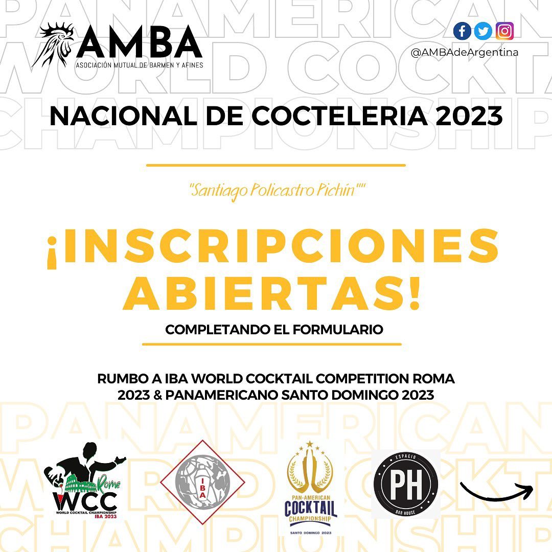 arulomban's tweet photo. NACIONAL DE COCTELERÍA 2023. @AMBAdeArgentina https://t.co/sK25RyqgLi