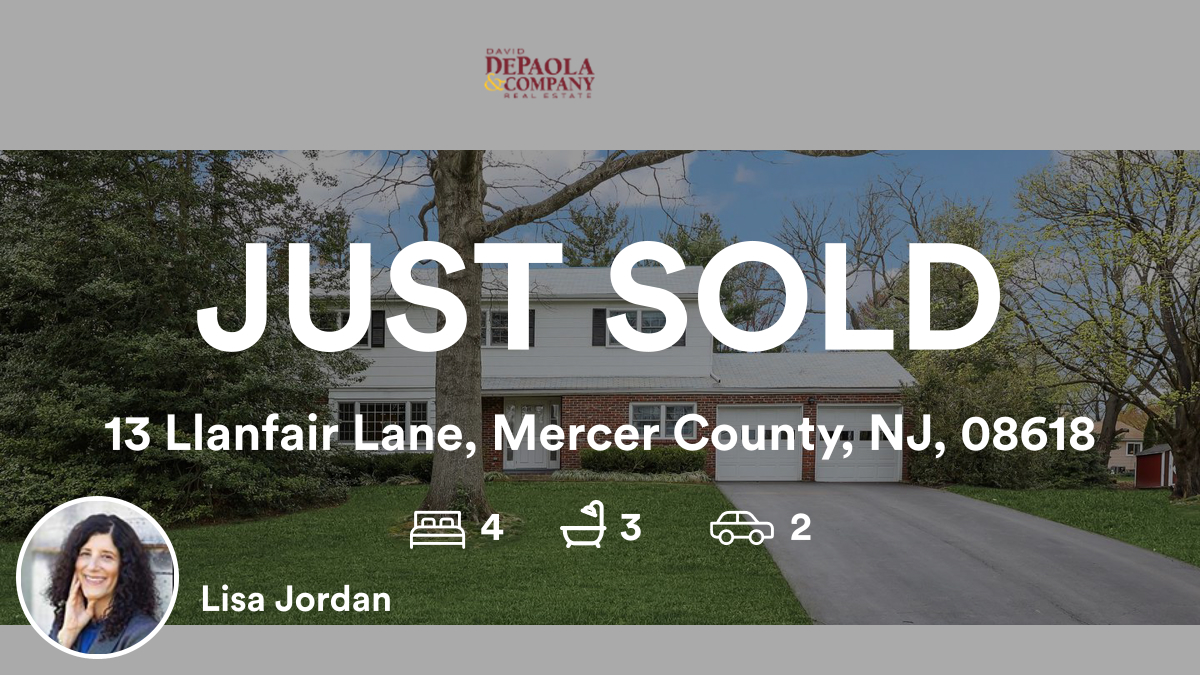 🛌 4 🛀 3 🚘 2
📍 13 Llanfair Lane, Mercer County, NJ, 08618

Our agent’s latest sale on RateMyAgent

rma.reviews/ZQkgFDq3Qu3f

...
#ratemyagent #realestate #David_DePaola_and_Company