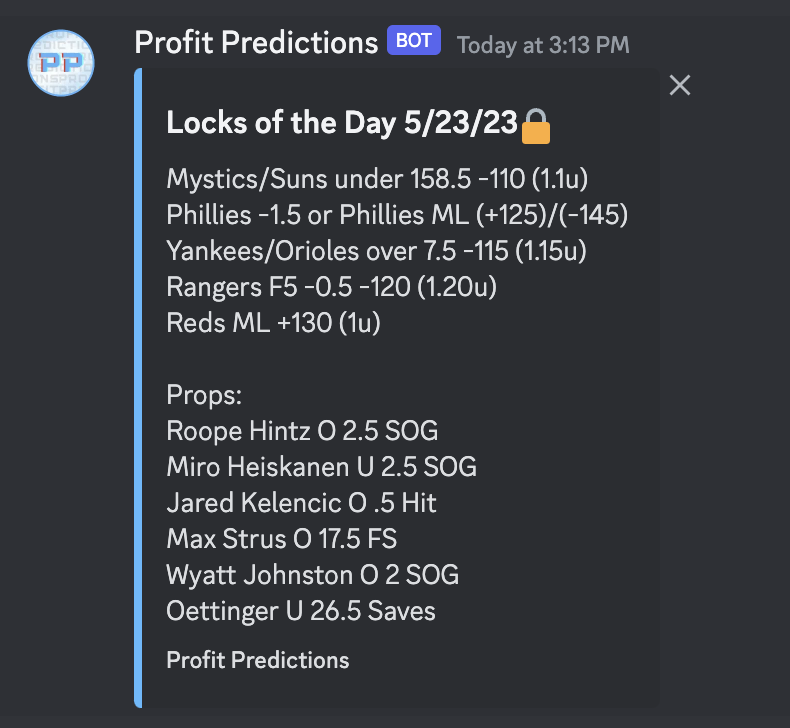 Profit Predictions tweet media