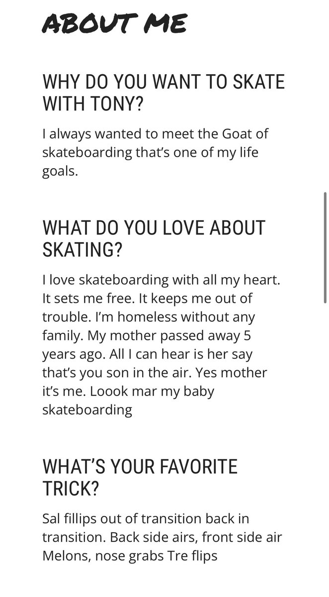 Vnice_Skate's tweet photo. This kid loves skateboarding, it’s all he knows. 🛹🖤 @beanie_10 
#vnice #skateboarding 

Take a min to vote for this amazing person. He deserves it! 😎

❗️Every Vote helps ❗️

https://t.co/mCynhh52bs https://t.co/qw5PcGMPwK