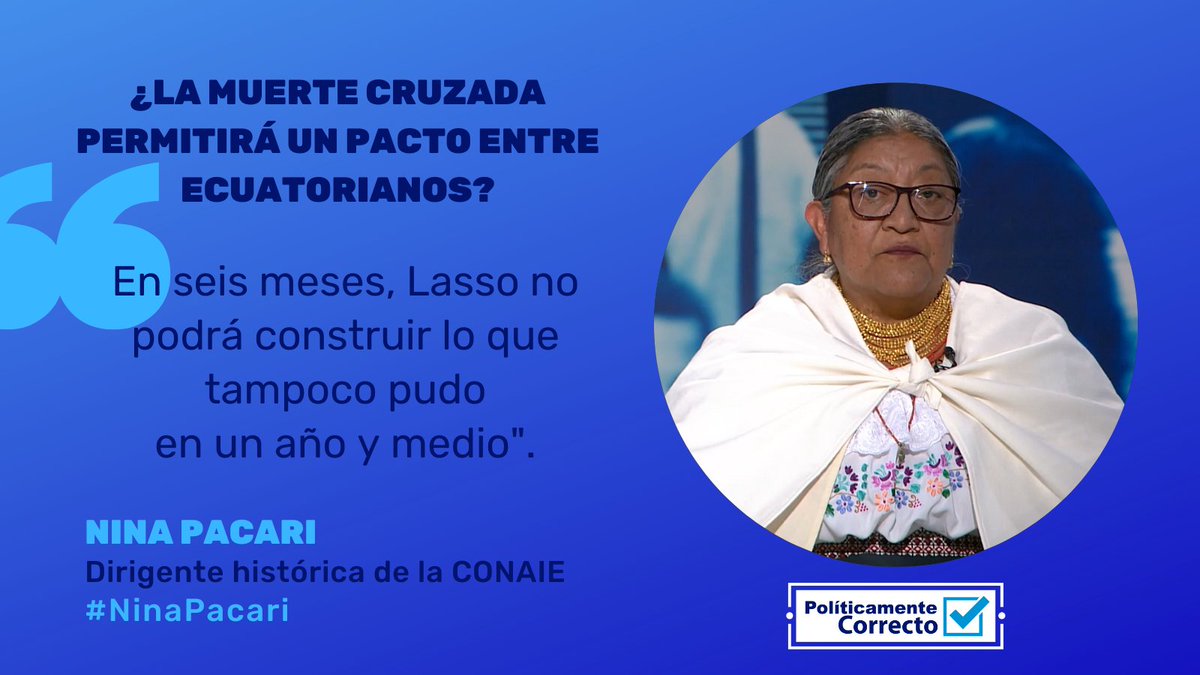 🗣️¡Revive nuestro episodio del domingo en nuestra web!

¿La #MuerteCruzada permitirá un pacto entre ecuatorianos?

📱: bit.ly/4532Wld

#NinaPacari en #PolíticamenteCorrecto ⬇️