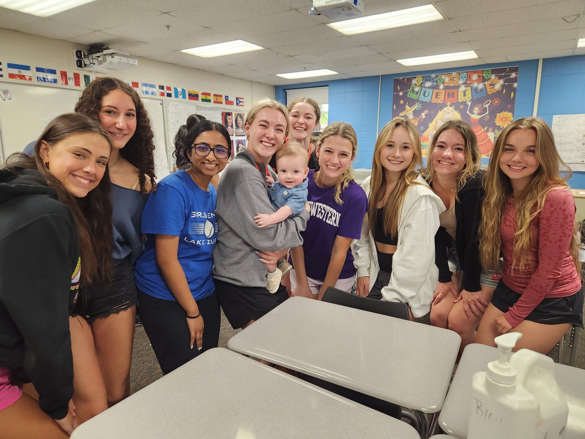 Dominick met the ladies in Spanish Club today! <a href="/lzhsspanishclub/">Lake Zurich High School Spanish Club</a> #weareLZ