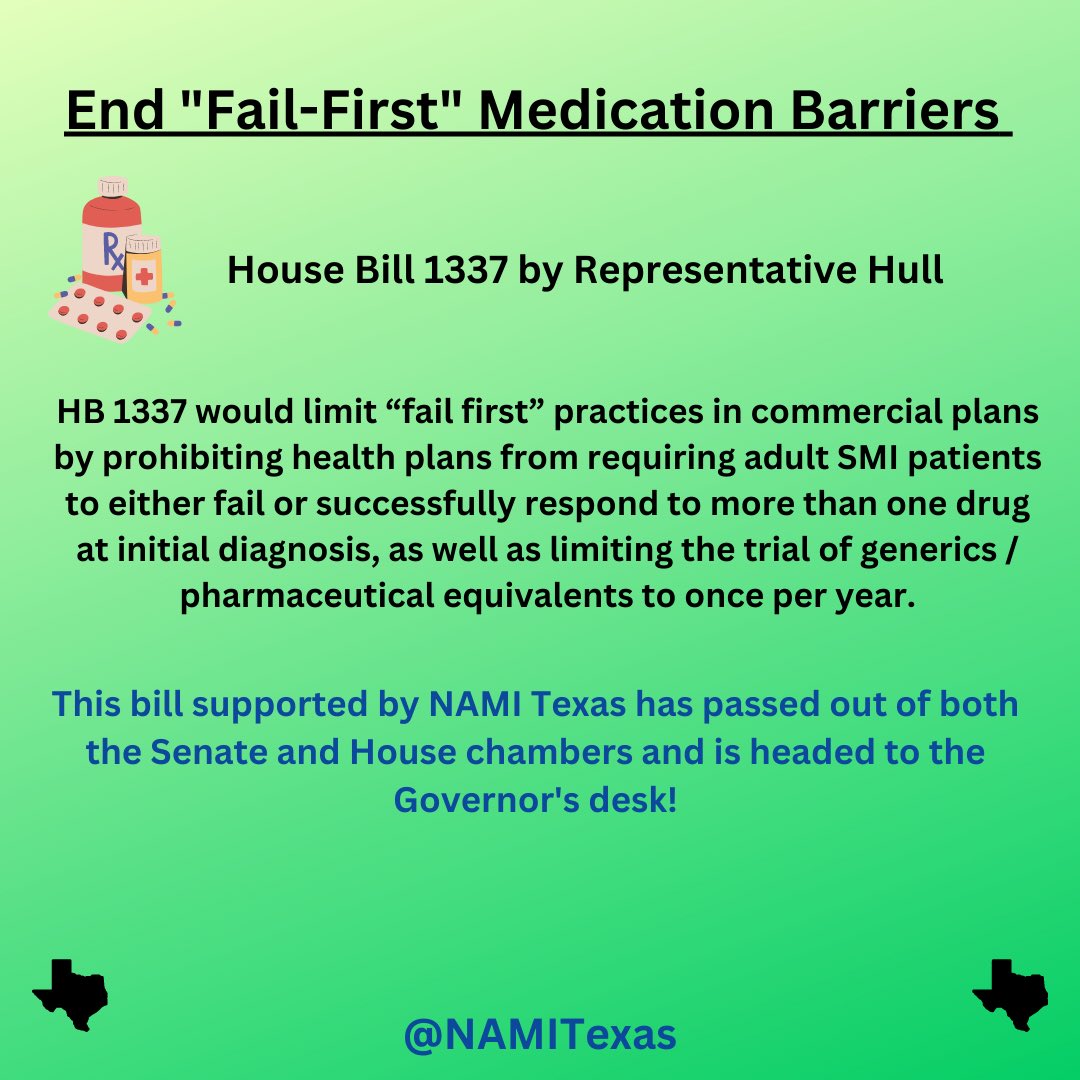 Advocacy Update: HB 1337 by Representative <a href="/LaceyHullTx/">Lacey Hull</a> has officially passed out of both the House and Senate chambers! 

#TXLege #TXAct4MentalHealth #Advocacy