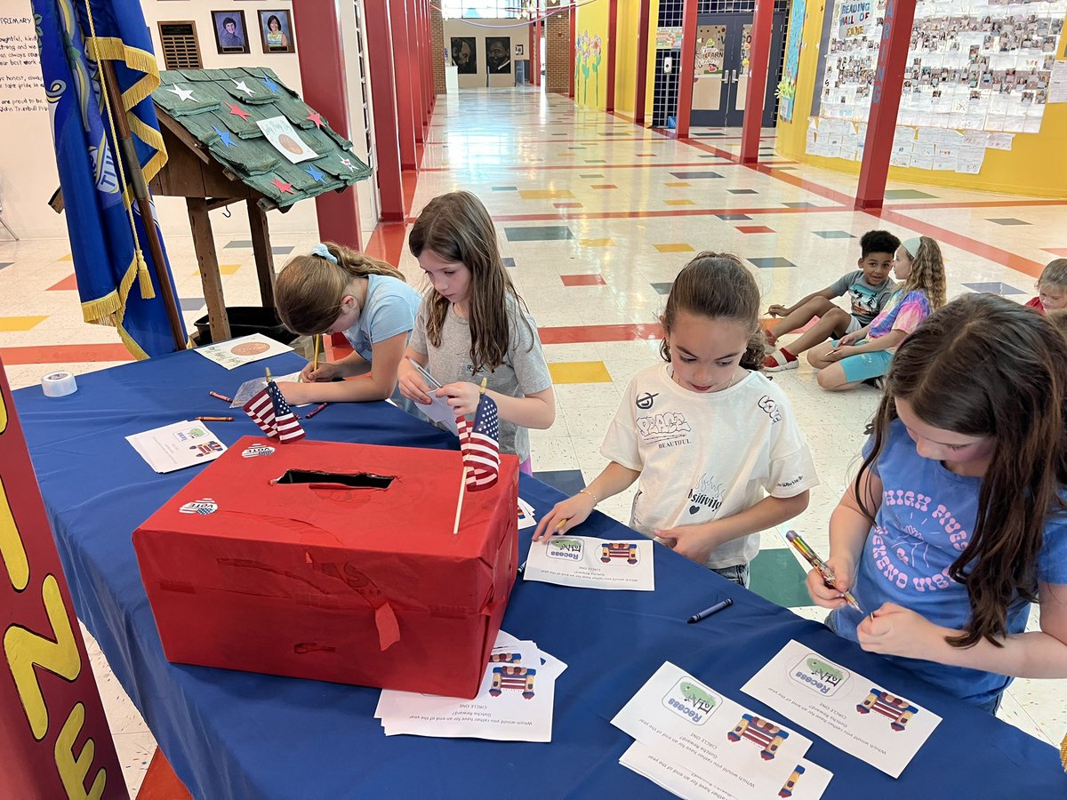 Today students had the opportunity to #VOTE for an extra-special Gotcha Rewards Prize #PBIS… 🥁 Drumroll… the winner is: Bounce House Fun! Students will enjoy a school-wide, bounce house reward at the end of the year! 🐾