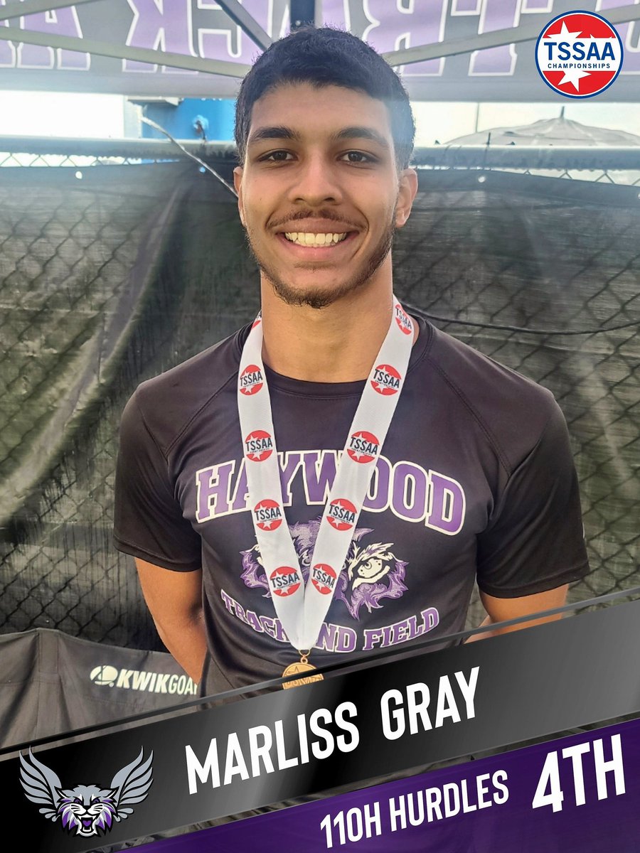 TSSAA  AA Track Results:

Marliss Gray 
110 High Hurdles,  4th Place

#haywoodtomcats