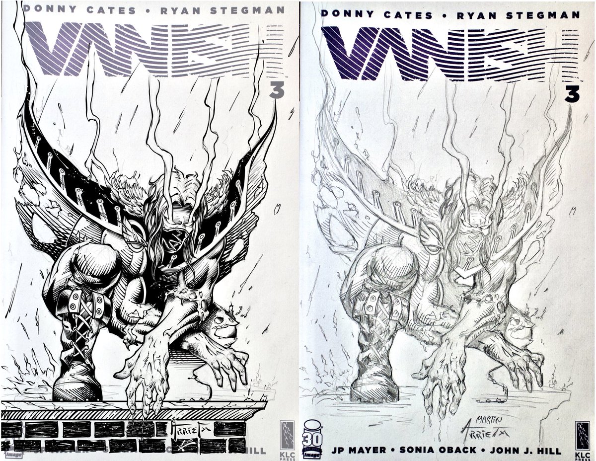 coreyisinking's tweet photo. Did some inks over the pencils of Martin Arrietta on his Oliver Harrison drawing on a sketch blank. https://t.co/vnKOxcwuZ6