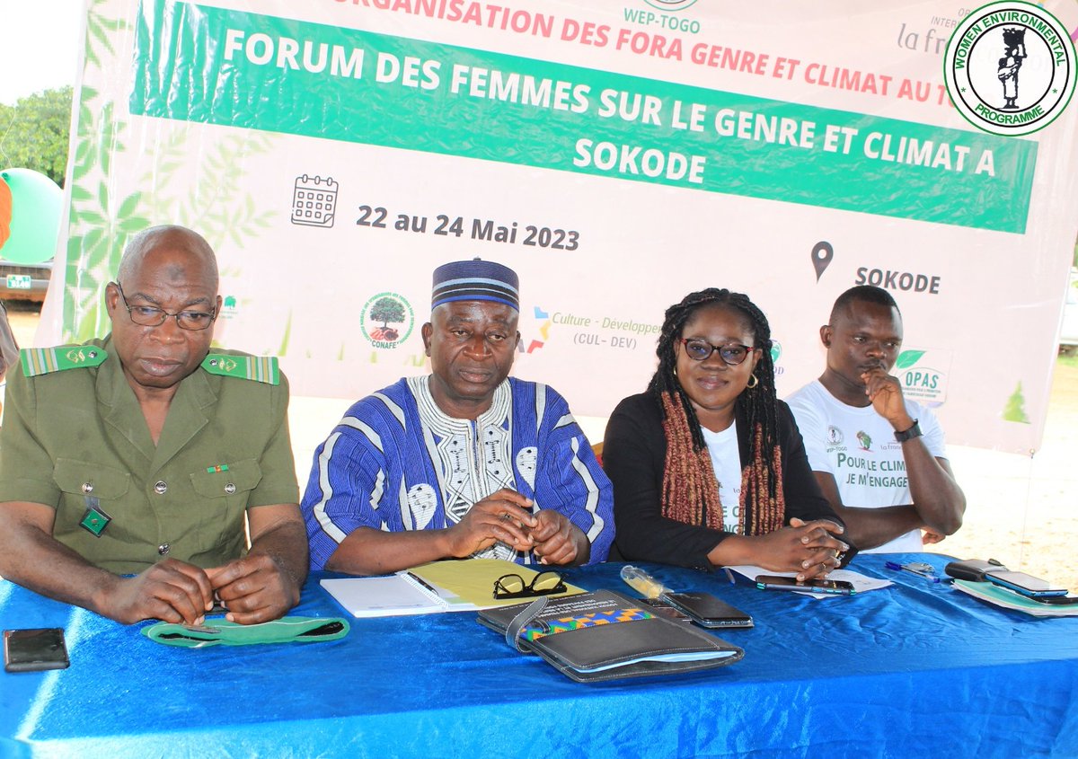 WepTogo's tweet photo. A la veille de la campagne nationale de reboisement 2023 , Nous avons procédé au lancement officiel des fora des femmes et jeunes sur le genre et climat au Togo
@WEP-TOGO @OIFrancophonie @MERF_Togo @Genre_Climat
@ODD @CDN https://t.co/6YZqqJ6kyX