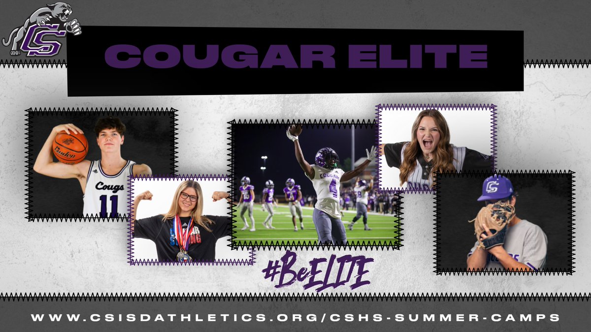 CoachFBrock's tweet photo. Mark your 🗓 &amp;set your ⏰️!
ELITE CAMP starts June 5th! 

Register here:⬇️⬇️⬇️ https://t.co/IzuTQ3M10q

#EliteCamp2023 #CougarStrong #BeElite https://t.co/Gq0Ci7t6JR