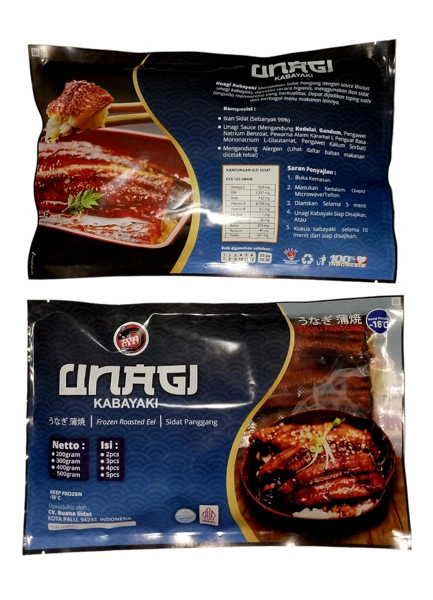 BanuaSidat's tweet photo. Sogili Panggang
Sidat Panggang
Unagi Kabayaki
Frozen Roasted Eel
#sidat #unagi #unagikabayaki #makanan #HealthyFood #banuasidat #ikanbakar
#BanggaBuatanIndonesia https://t.co/S9jDKUtifj
