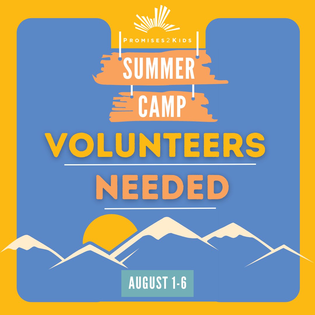 promises2kids's tweet photo. This summer, August 1-6, Camp Connect will be bringing together separated siblings in a safe and fun traditional overnight camp adventure.
If you are interested, email Mariah@promises2kids.org #Promises2Kids #Volunteer #SanDiego https://t.co/1M26v4Zt1S