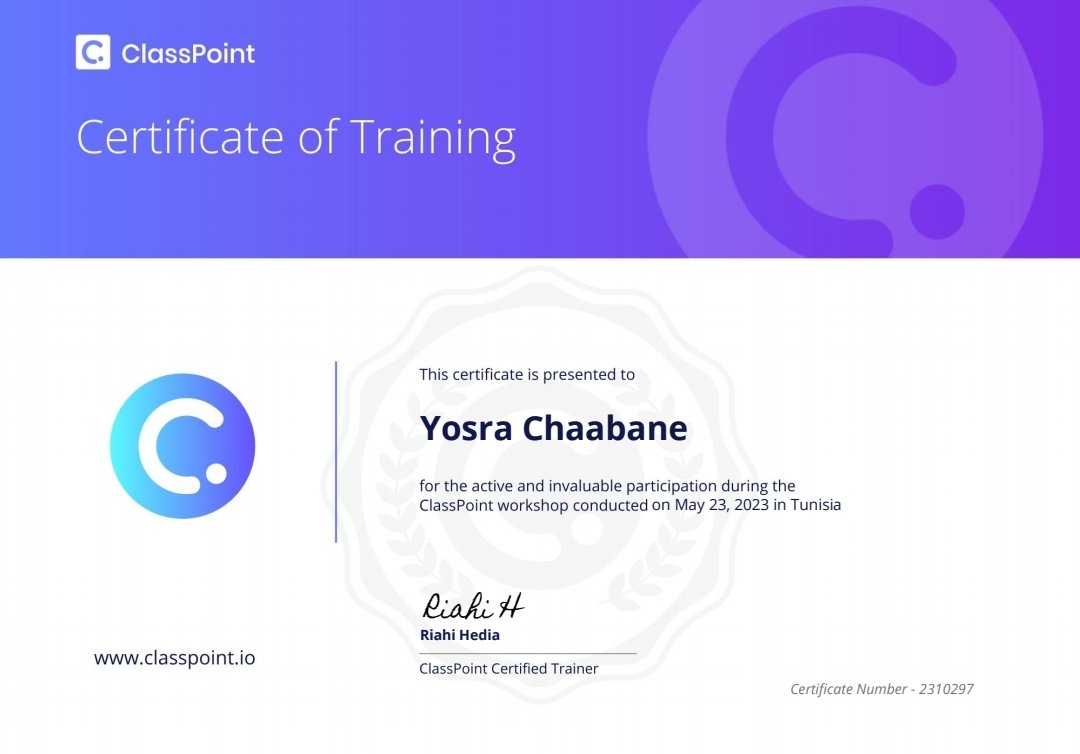 YosraChaabane2's tweet photo. Thanks @ClassPointMENA #Classpoint2 #MicrosoftTeams #MIEExpert #MicrosoftEDU #Microsoft https://t.co/cUGaJKsXWc
