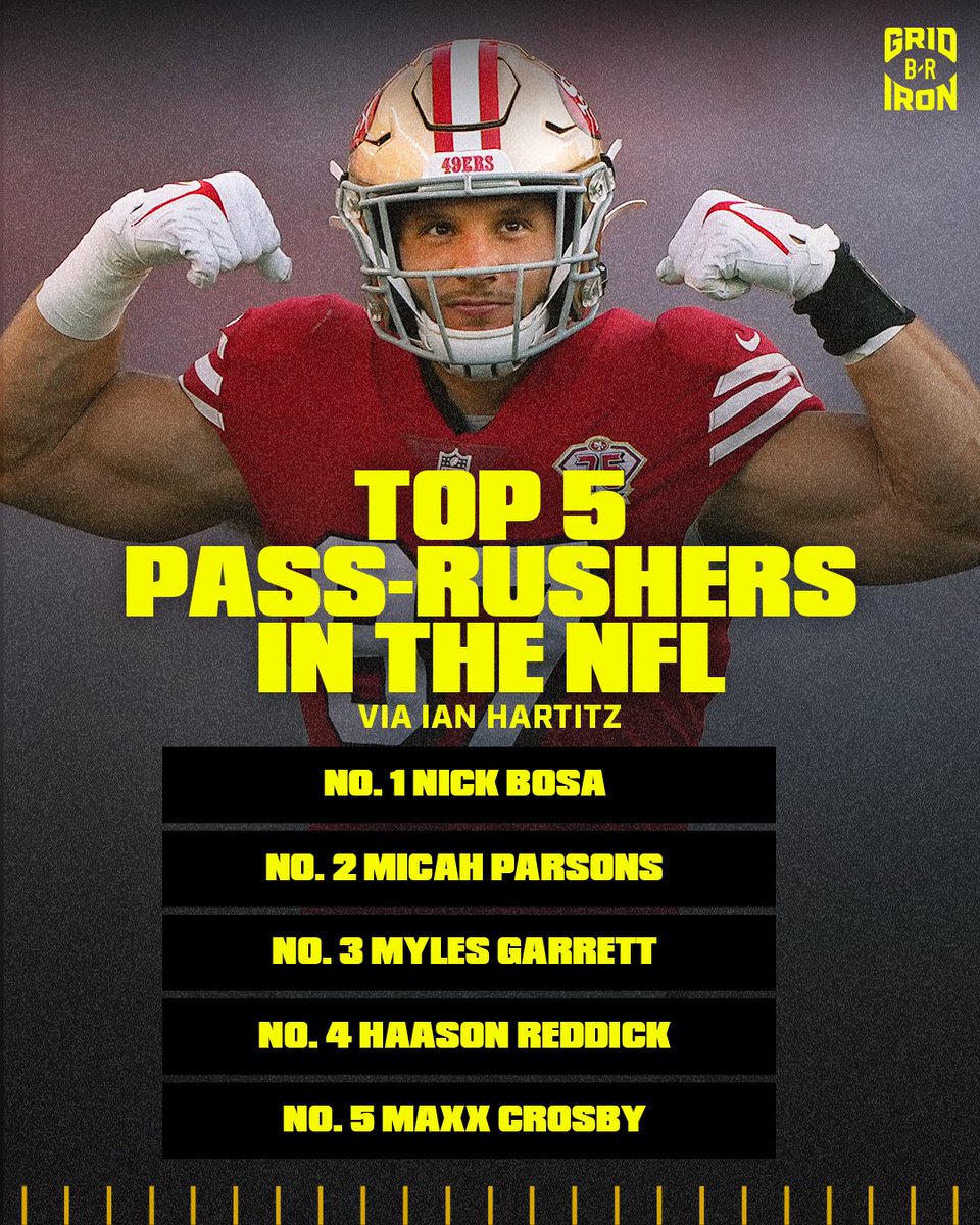 B/R Gridiron on Twitter "Top 5 NFL pass rushers via Ihartitz Who else