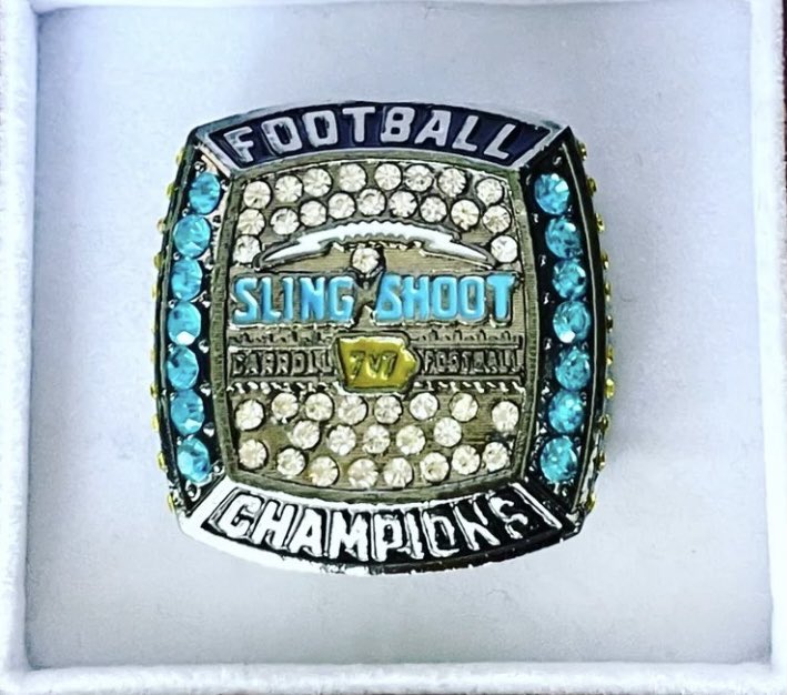 MVP Banner, Championships Trophy, and Rings at the 2023 Sling-⚡️-Shoot. <a href="/iowa7v7football/">Iowa 7 v 7 Football</a> <a href="/GatorsIowa/">Iowa Gators</a> <a href="/NeRedWolves/">NE Red Wolves Co.</a> <a href="/SDElite_7v7/">SDElite7v7</a>