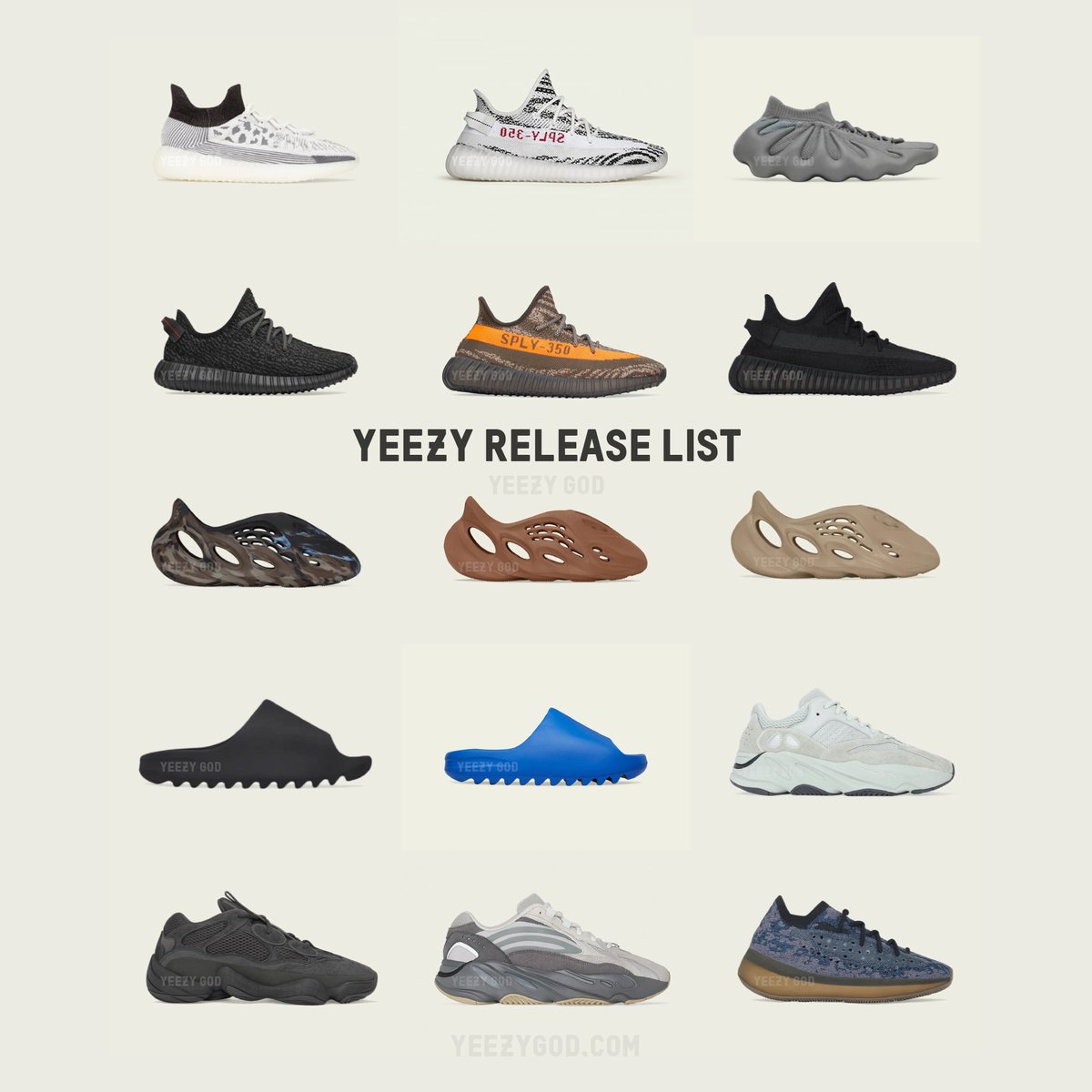yeezy list