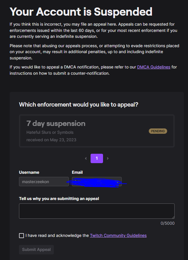 MasterZeekon's tweet photo. @TwitchSupport  are you going to allow doxing, hate raiding, and spam reporting on your platform? from bot accounts created by some guy thats upset because I reported them for cheating? I never had a legitimate DMCA or any TOS violations. Its Bots. This is why people leave. https://t.co/gFcqQNZRLF