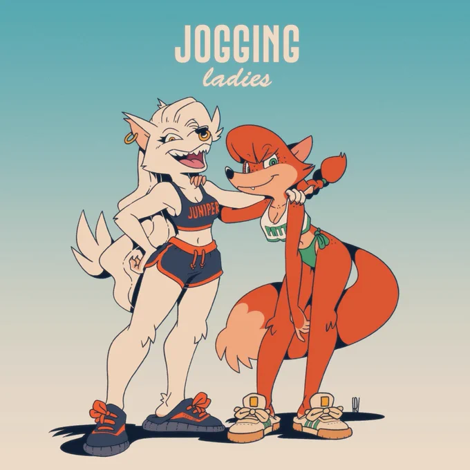 Wuff and fox, right after a nice friendly jogging session together ;D