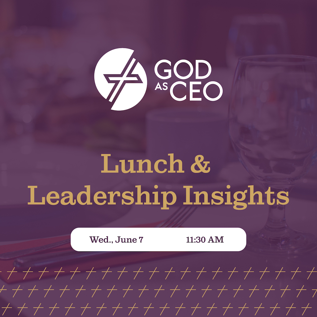 Discover the secret to effective leadership at our God as CEO event on June 7th. Join us for a complimentary lunch at 11:30 a.m. and learn about purpose-driven entrepreneurialism. Stay for an optional Servant Leadership Workshop. Register for free! bit.ly/June7Event