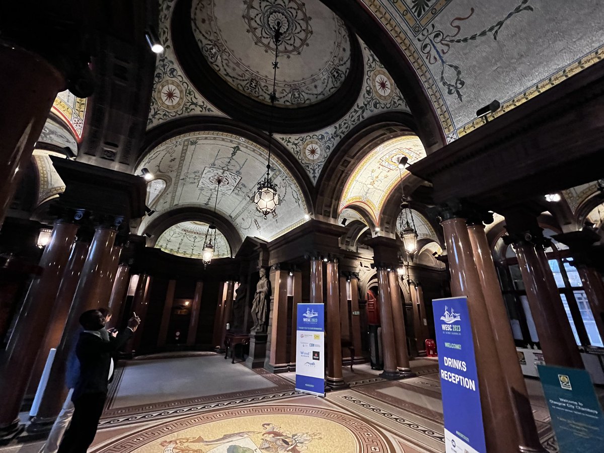 JulienDeparday's tweet photo. Amazing interiors in the Glagow city Chambers for the welcome cocktail of the #WESC2023 conference! https://t.co/4pIxXIh6l2