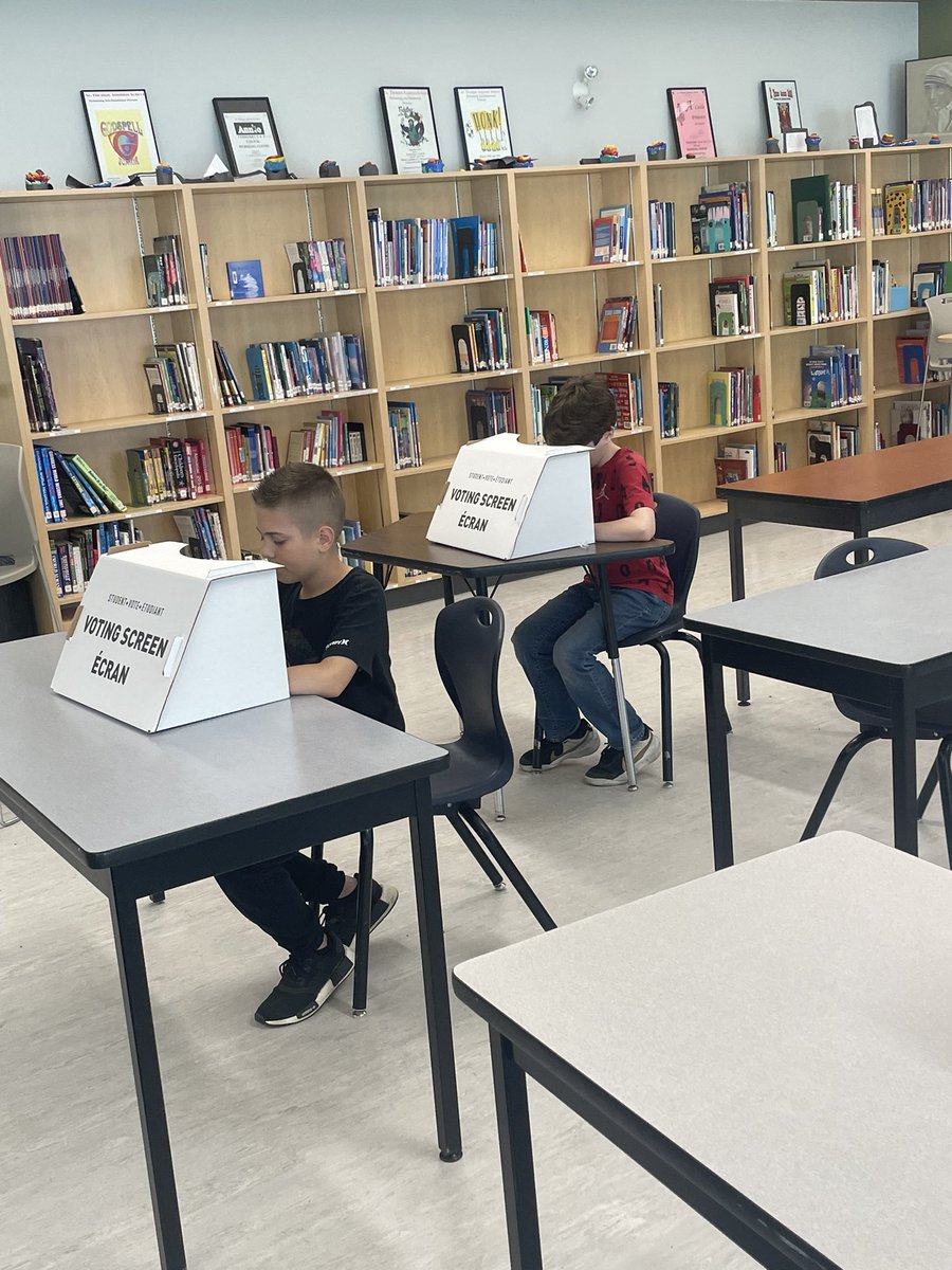 StThomasRD's tweet photo. Thank you to Mr. Merredew for organizing Student Vote for our student body today. The library was busy all day with students casting their ballots. @rdcrs @studentvote https://t.co/NQ1BSzRYbk