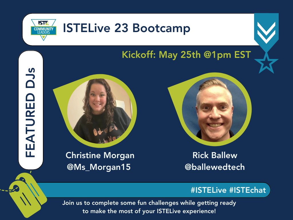 ISTEcommunity's tweet image. 🎧 Let the beats of innovation guide you at #ISTELive Bootcamp! Join @Ballewedtech and @Ms_Morgan15  as they mix education and music for an unforgettable experience! 🎶🔥
📆May 25 at 1 pm EST
🔗bit.ly/ISTEBootcamp
@ISTEOfficial @mrshowell24 @gret