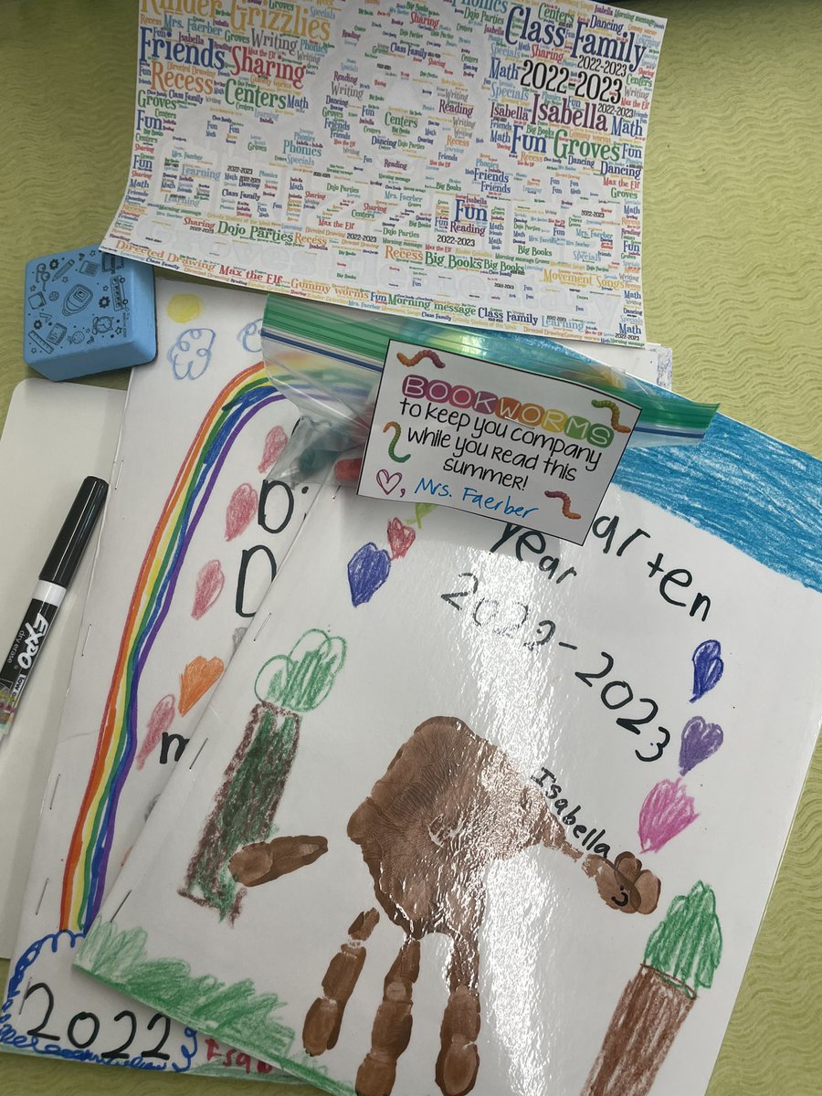 Kindergarten EOY Celebration slideshow and picnic was a success! I gave them a dry erase board to practice writing and a bag of gummy bookworms to continue their motivation to read this Summer! They are ready for 1st grade! <a href="/HumbleISD_GE/">Groves Elementary</a> #grovesproud