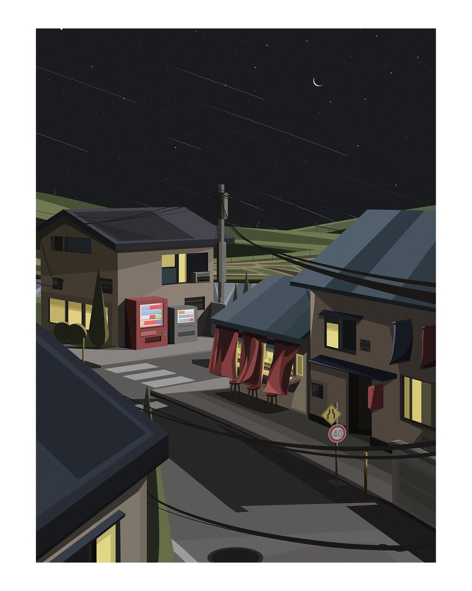 Goodnight! “Meteors over Kyoto”