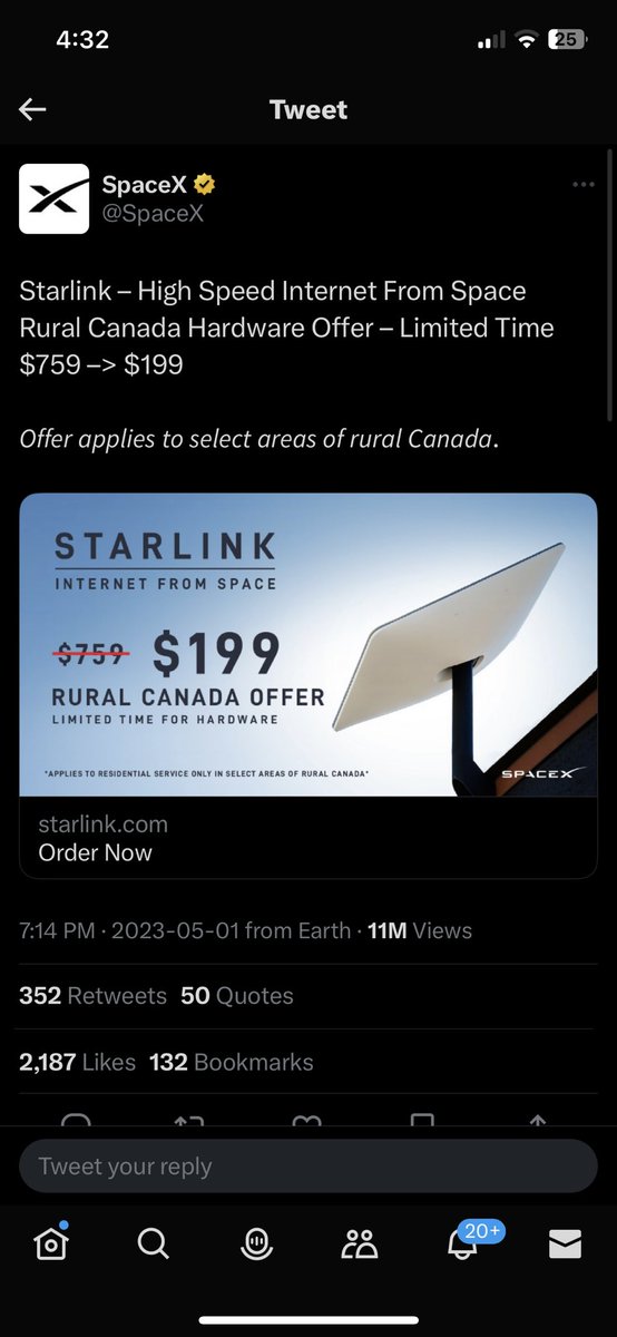 I think it would be Epic and send a clear message, if a mass amount of Canadians ditched Rogers,Bell,Telus and jumped over to Star Link. I’d love to watch their stocks drop. Show them that we don’t support Corrupt Corporations. They have over charged us for everything for years.