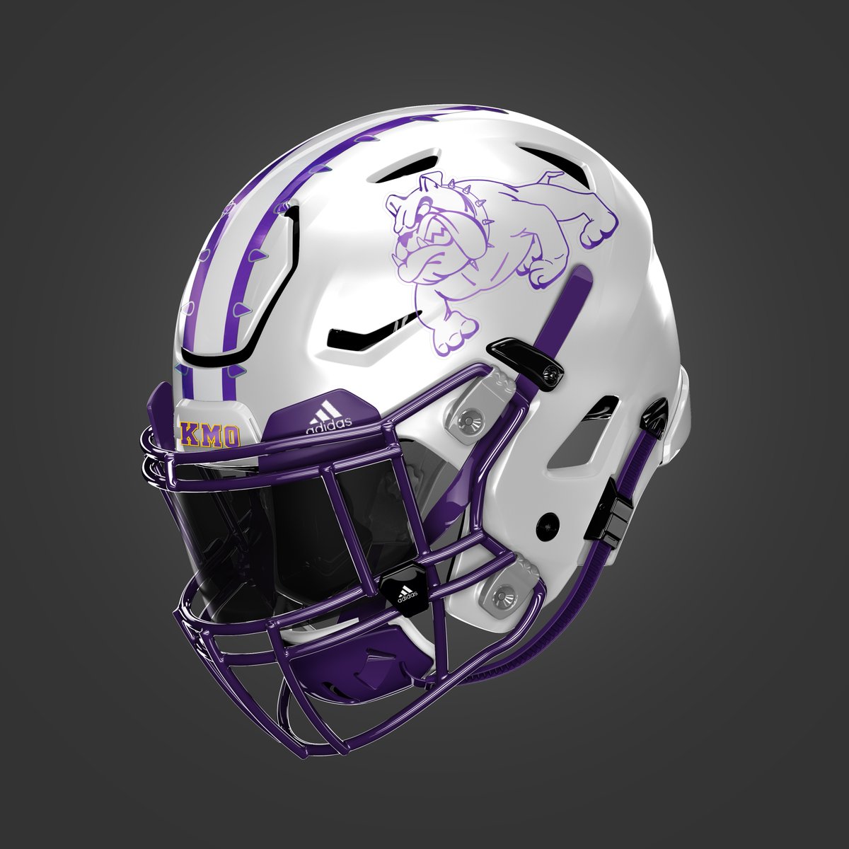 HelmetMissouri's tweet photo. 👀 new icy white lids for the Kearney Bulldogs this fall!
Purple chrome will be popping under the lights 💯
Huge thanks to @CoachMinnick for choosing @417helmets for another season!
#KMO #FINISH #BannersUp https://t.co/IS4HxsTbwe