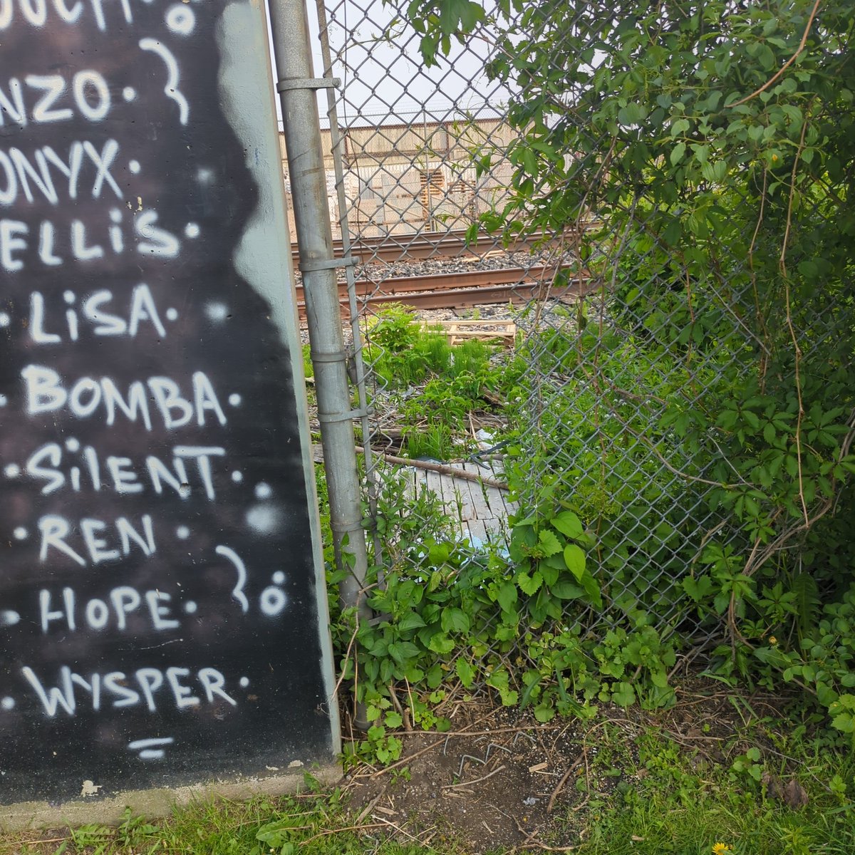 NicoPetrags's tweet photo. @CNRailway @Carolyn_Bennett hole in the fence at Melita Crescent (North of Dupont between Shaw &amp; Christie) where kids play, &amp; kids have been seen walking into the tracks w trains going by
Cc @cityoftoronto https://t.co/ckAagWsOGJ