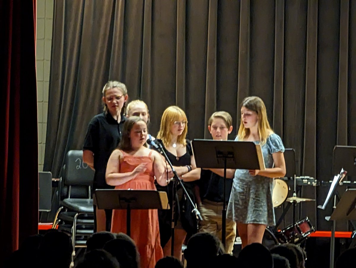 Rockstar 5th grader Addy soloing during the choir concert! #courageousmusic