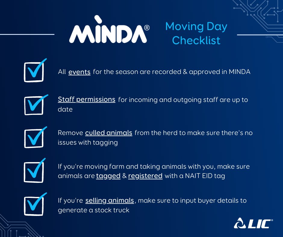 🚜🐄🐄🐄
Moving Day is quickly approaching, so now's the time to make sure your records are in check to make the big day go as seamlessly as possible!

Our friends at <a href="/OSPRI_NZ/">OSPRI</a>  have some handy tips for preparing to move! Head over to ospri.co.nz/farmers-and-li… to find out more!